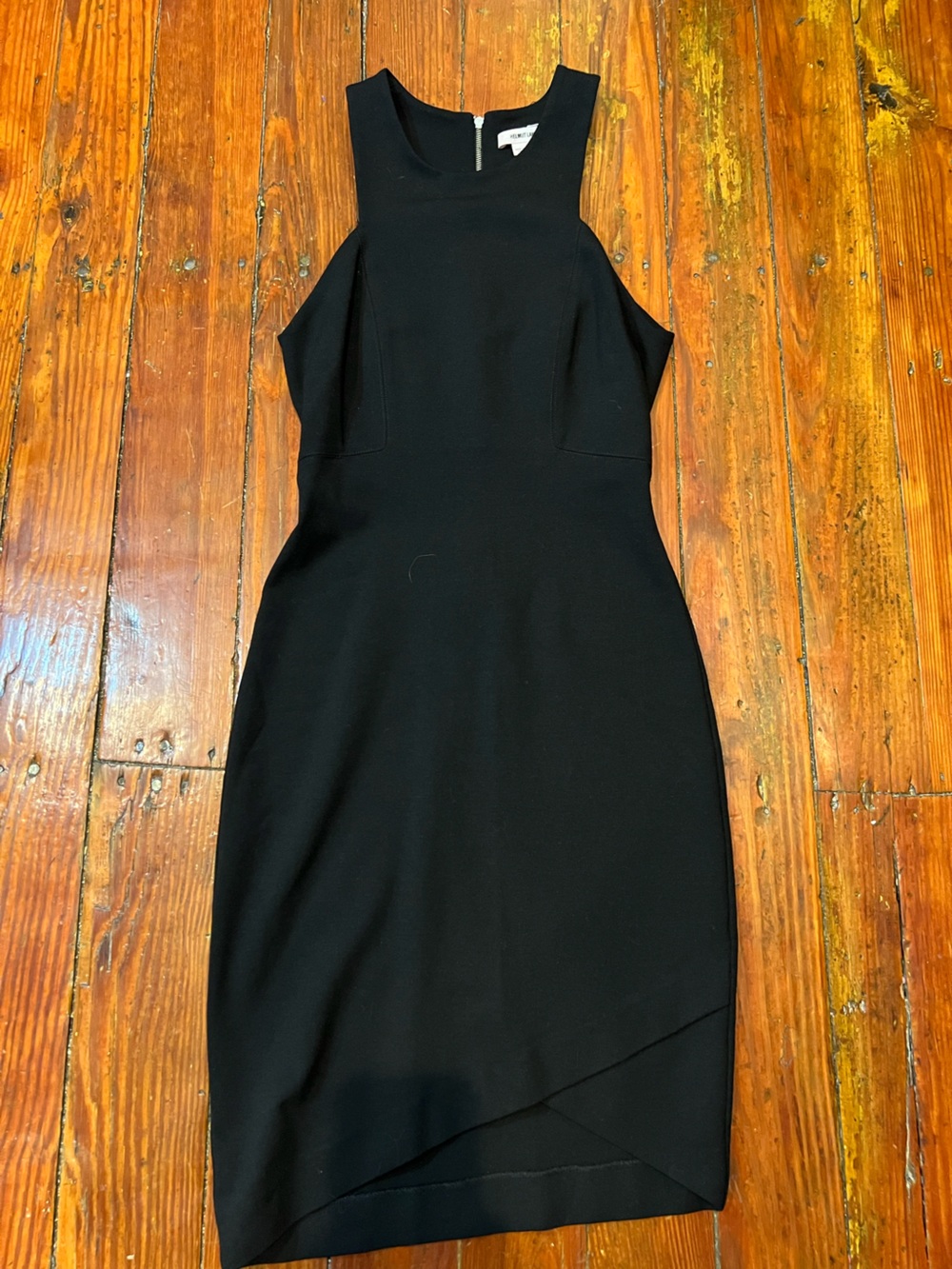 Helmut Lang Black Midi Sheath Dress
